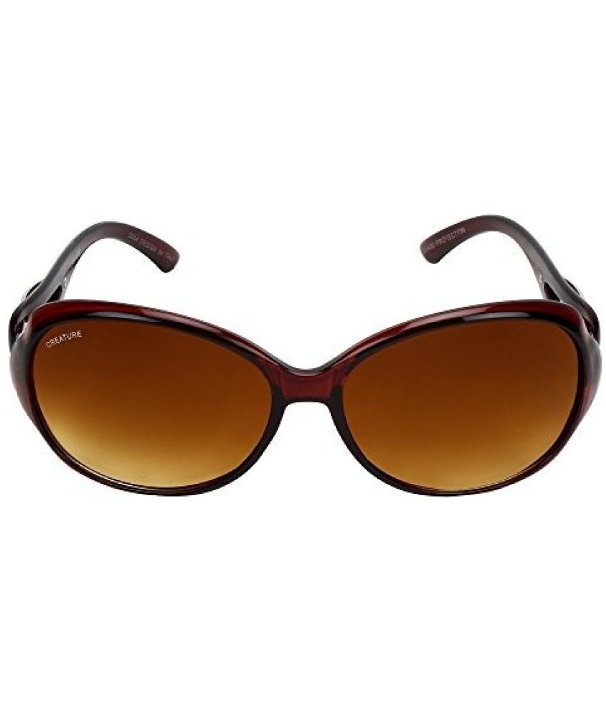     			Creature Brown Oversized Sunglasses ( Pack of 1 )