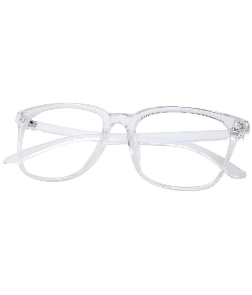     			Creature White Square Eyeglass Frame ( Pack of 1 )