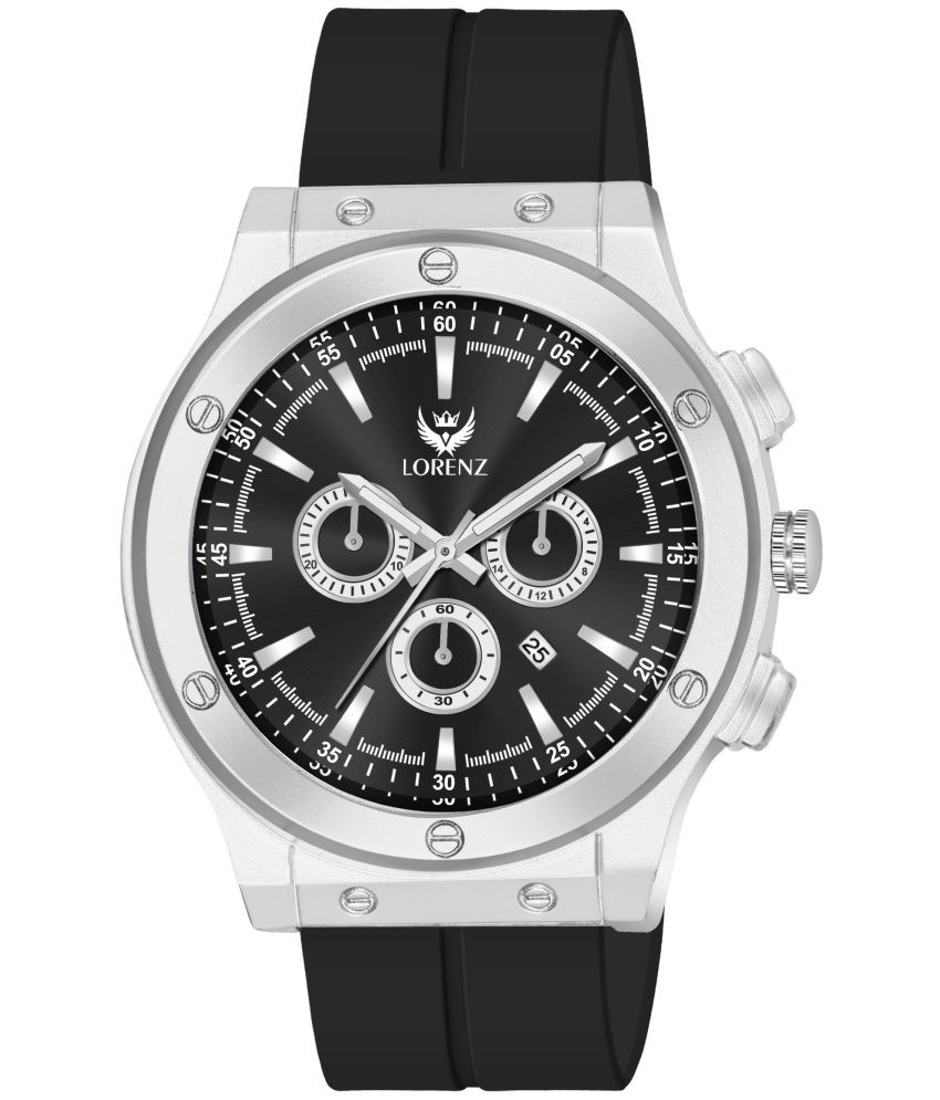     			Lorenz Black Silicon Analog Men's Watch