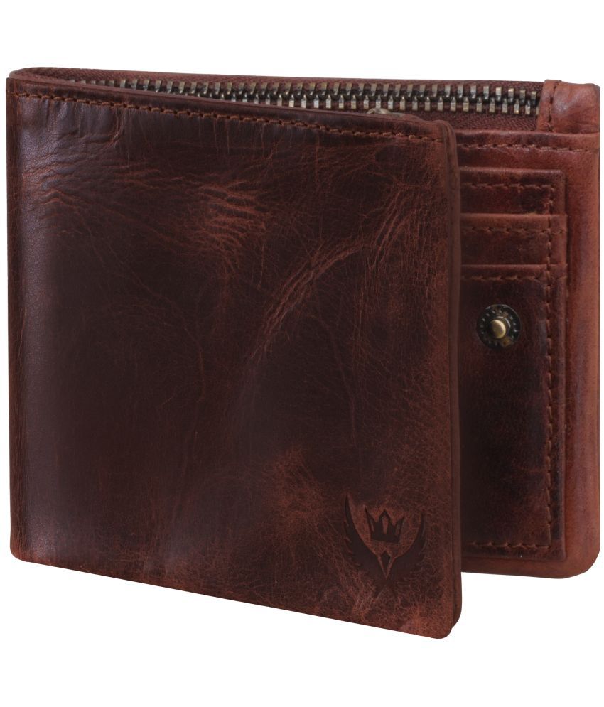     			Lorenz Wine 100% Leather Men's RFID Wallet ( Pack of 1 )