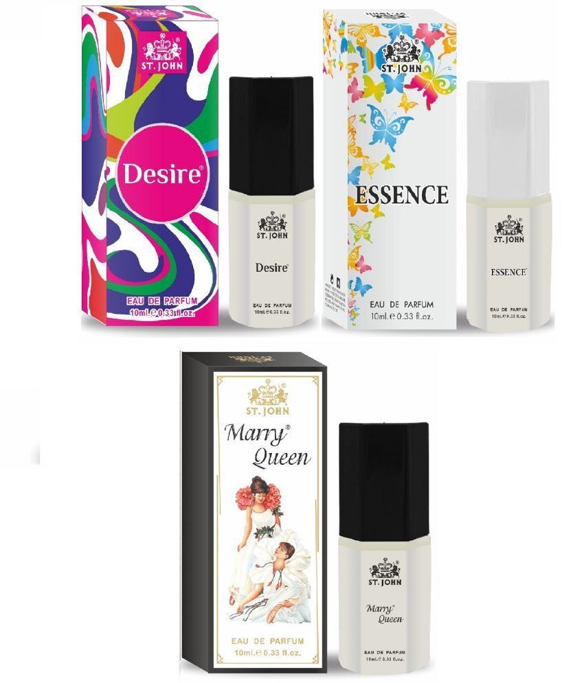     			ST.JOHN Cobra Essance, Desire & Marry Queen Pocket Perfume For Men 10ml Each (30ml) - Pack of 3