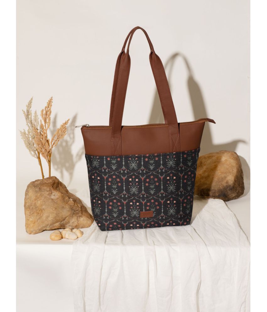     			Zouk Blue Jute Tote Bag