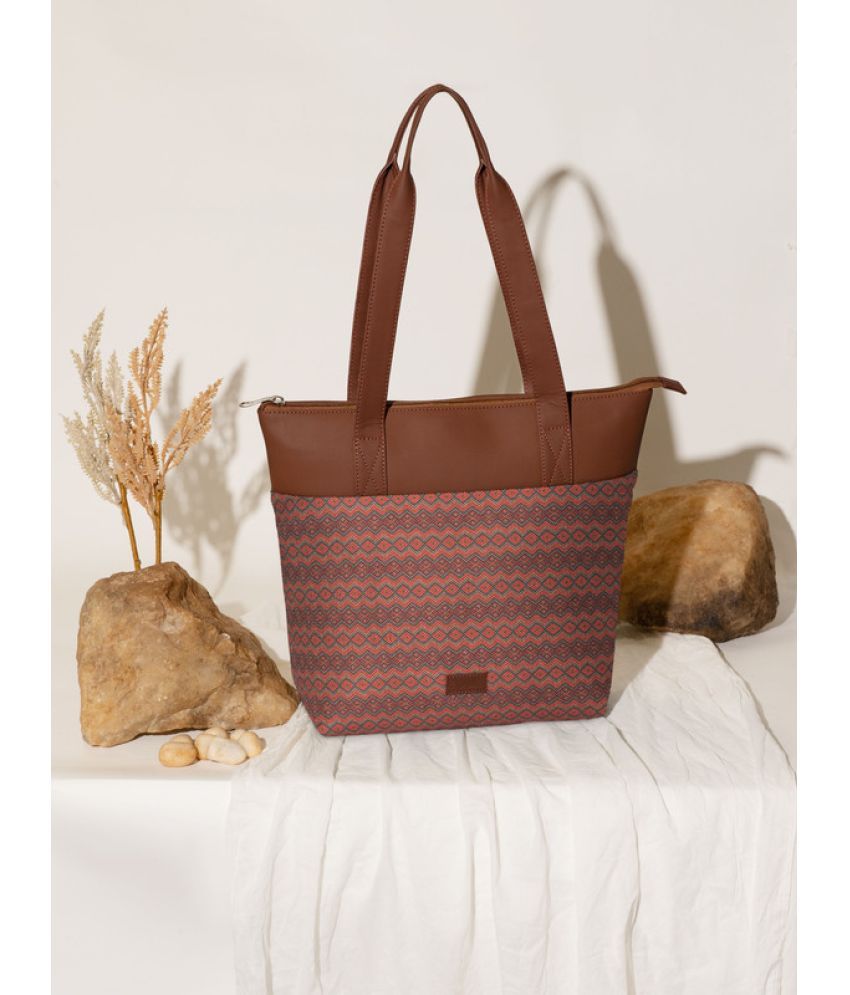     			Zouk Brown Jute Tote Bag