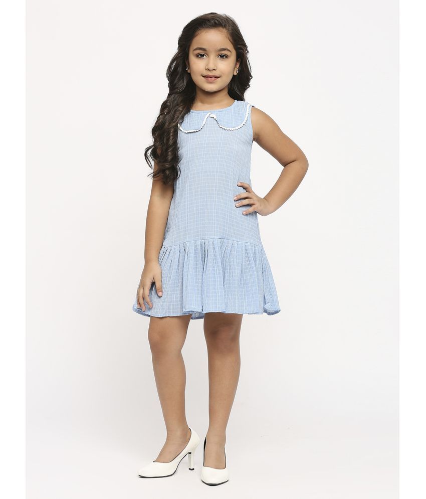     			gufrina Sky Blue Polyester Girls Fit And Flare Dress ( Pack of 1 )