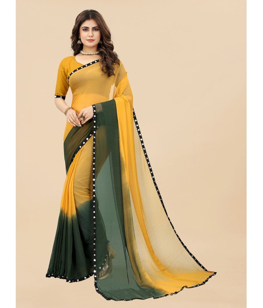     			Apnisha Banarasi Silk Embellished Saree With Blouse Piece - Sea Green ( Pack of 1 )