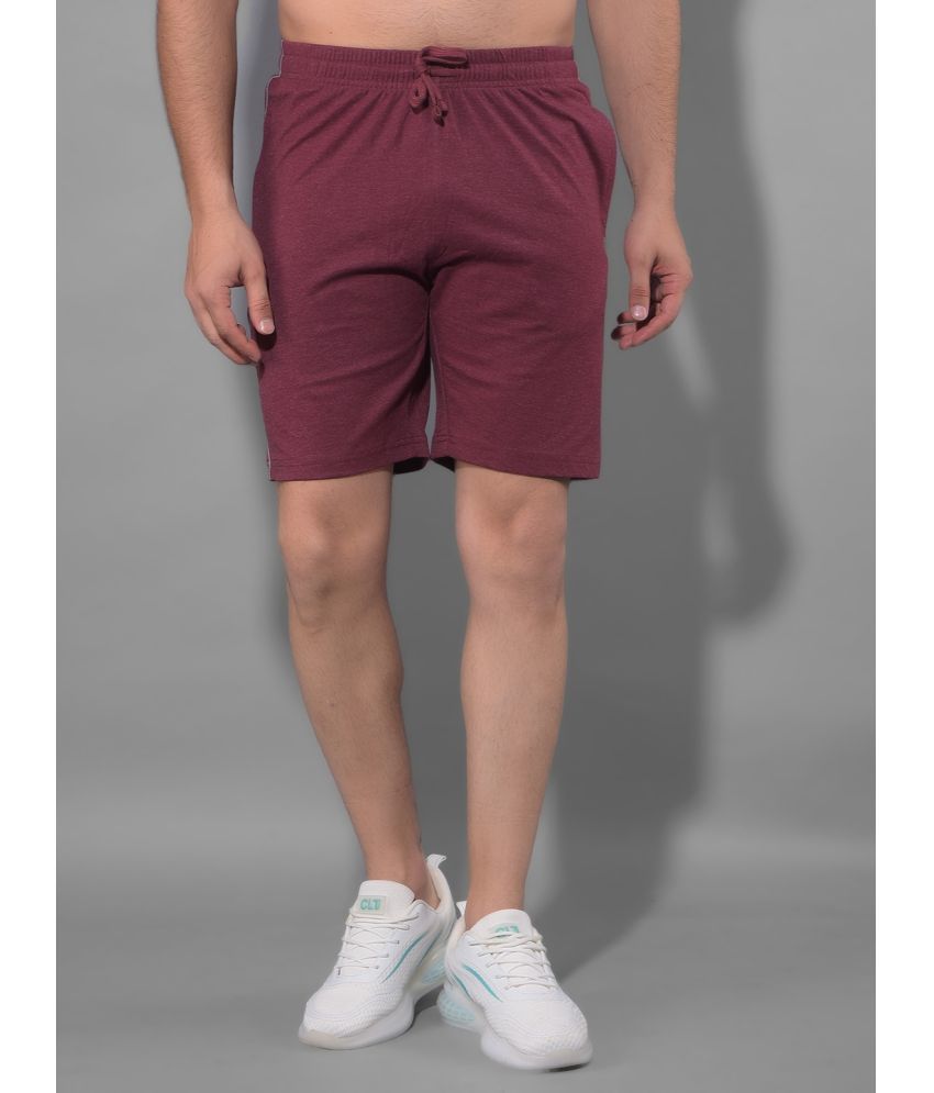     			Dollar Maroon Cotton Blend Men's Shorts ( Pack of 1 )