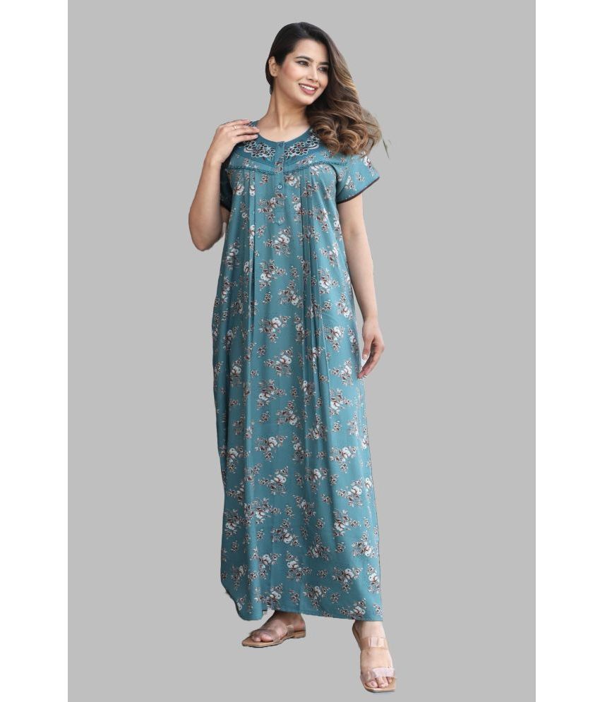     			G4Girl Sea Green Rayon Women's Nightwear Nighty & Night Gowns ( Pack of 1 )