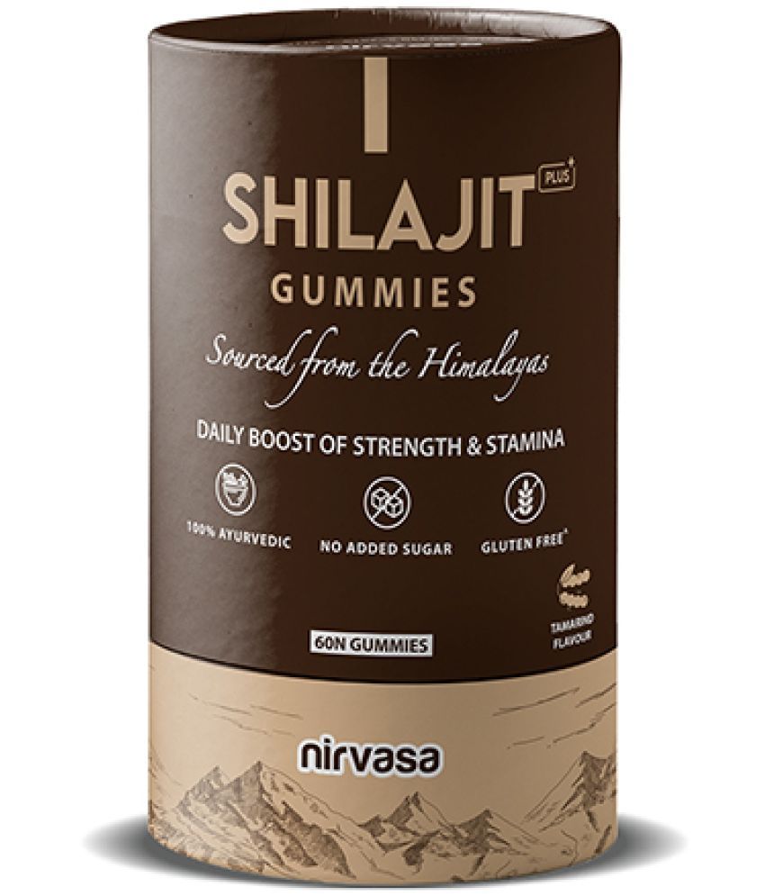     			Nirvasa Shilajit Plus Gummies | To Improve Strength, Stamina & Endurance | Tamarind Flavour | 60 Shilajit Gummies