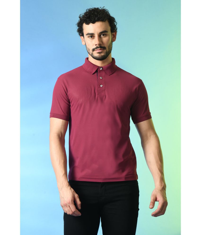     			PRINTCULTR Polyester Regular Fit Solid Half Sleeves Men's T-Shirt - Brown ( Pack of 1 )