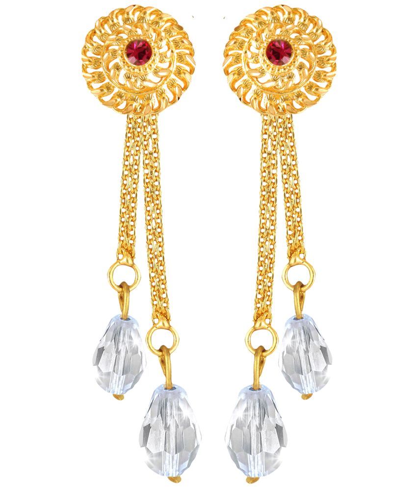     			Vighnaharta Golden Drop Earrings ( Pack of 1 )