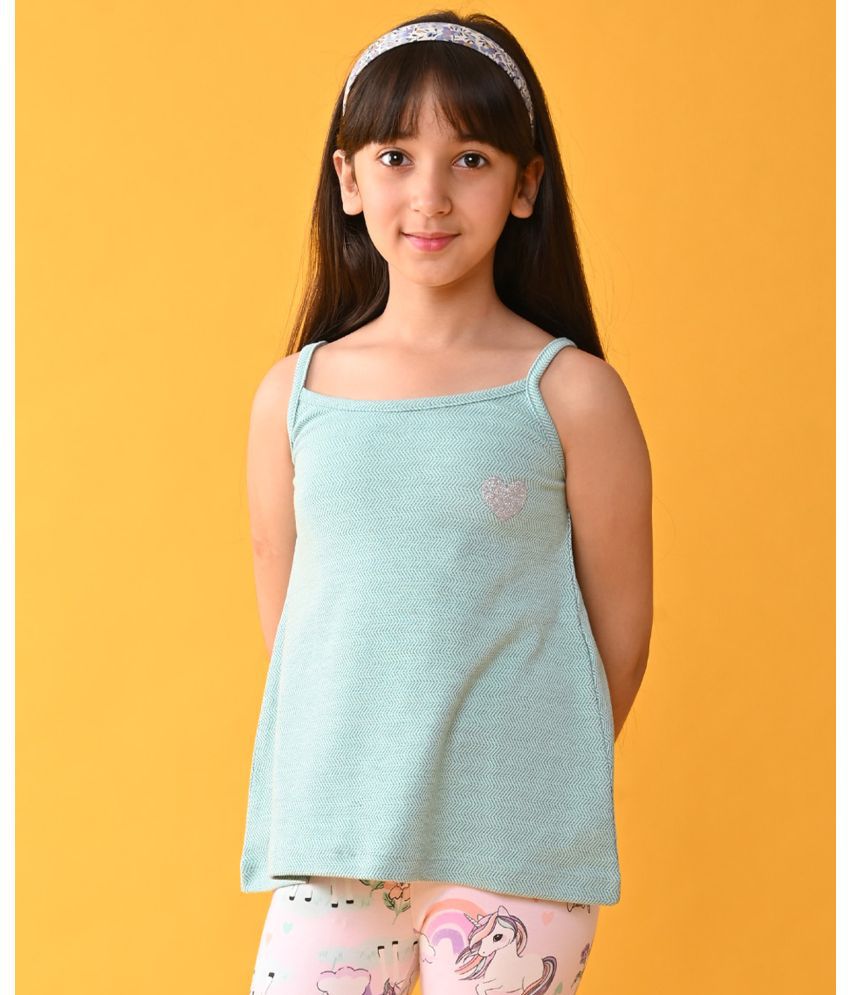     			ANTHRILO Blue 100% Cotton Girls Top ( Pack of 1 )