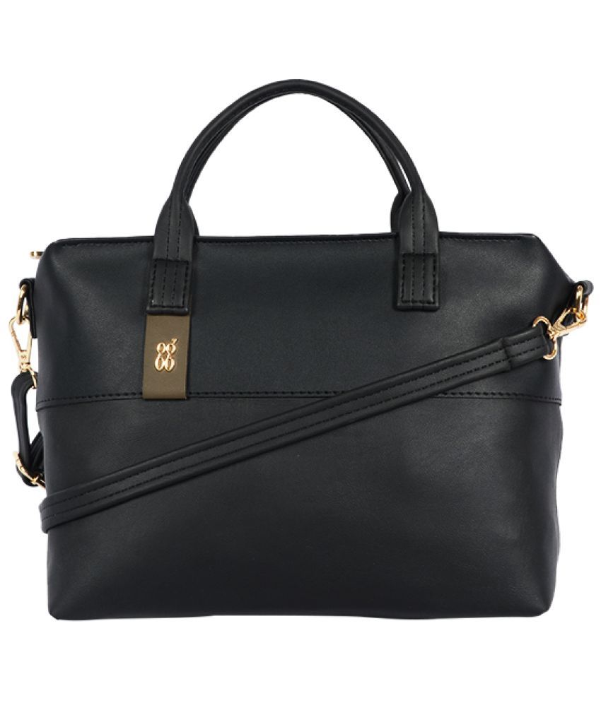     			Baggit Black PU Satchel Bag