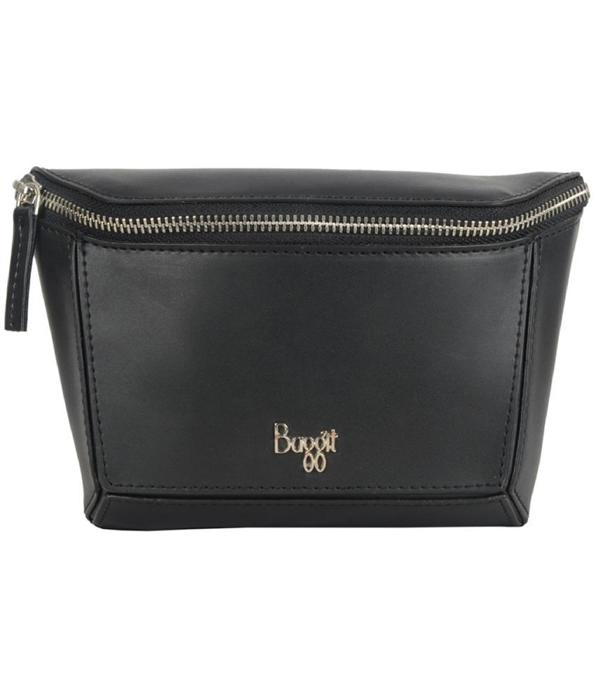     			Baggit Black PU Sling Bag