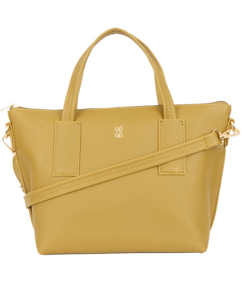     			Baggit Green PU Tote Bag