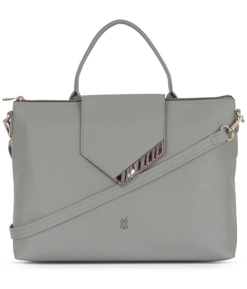     			Baggit Grey Melange PU Sling Bag