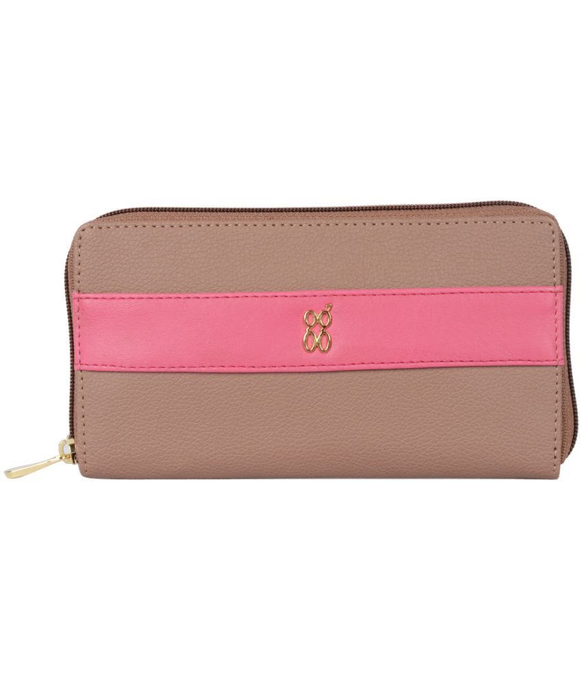     			Baggit PU Pink Women's Zip Around Wallet ( Pack of 1 )