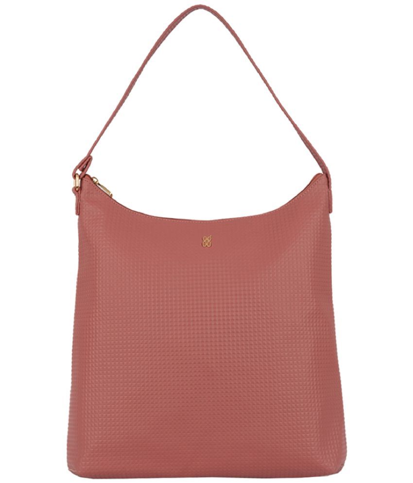     			Baggit Red PU Hobo Bag