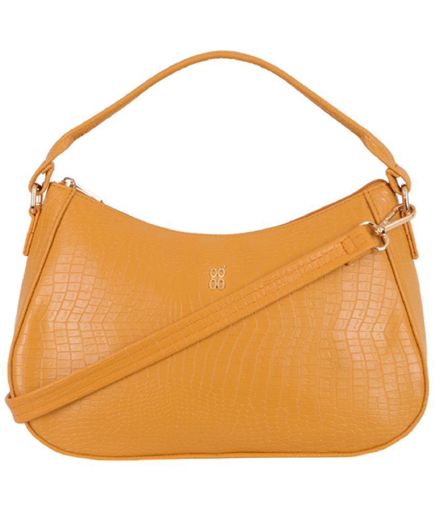     			Baggit Yellow PU Handheld