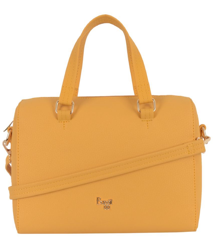     			Baggit Yellow PU Handheld