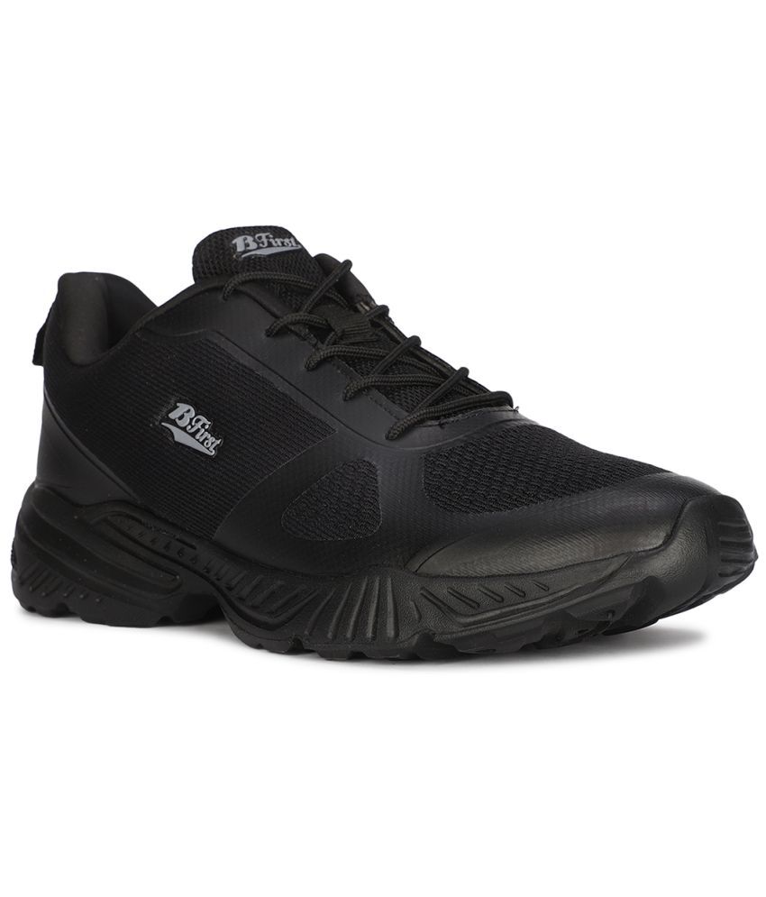     			Bata Black Men's Sports Running Shoes