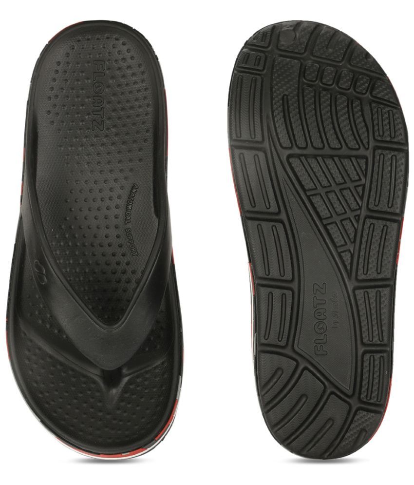     			Floatz Black Men's Thong Flip Flop