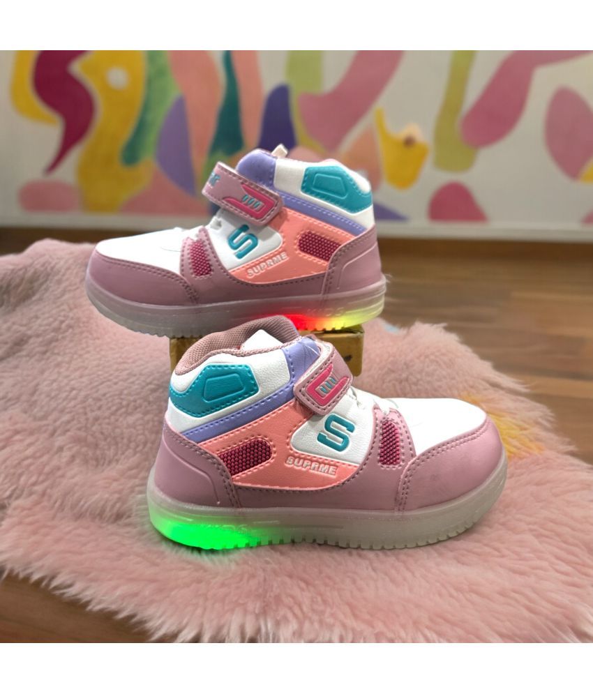     			GLOBIN - Pink Boy's LED Shoes ( 1 Pair )