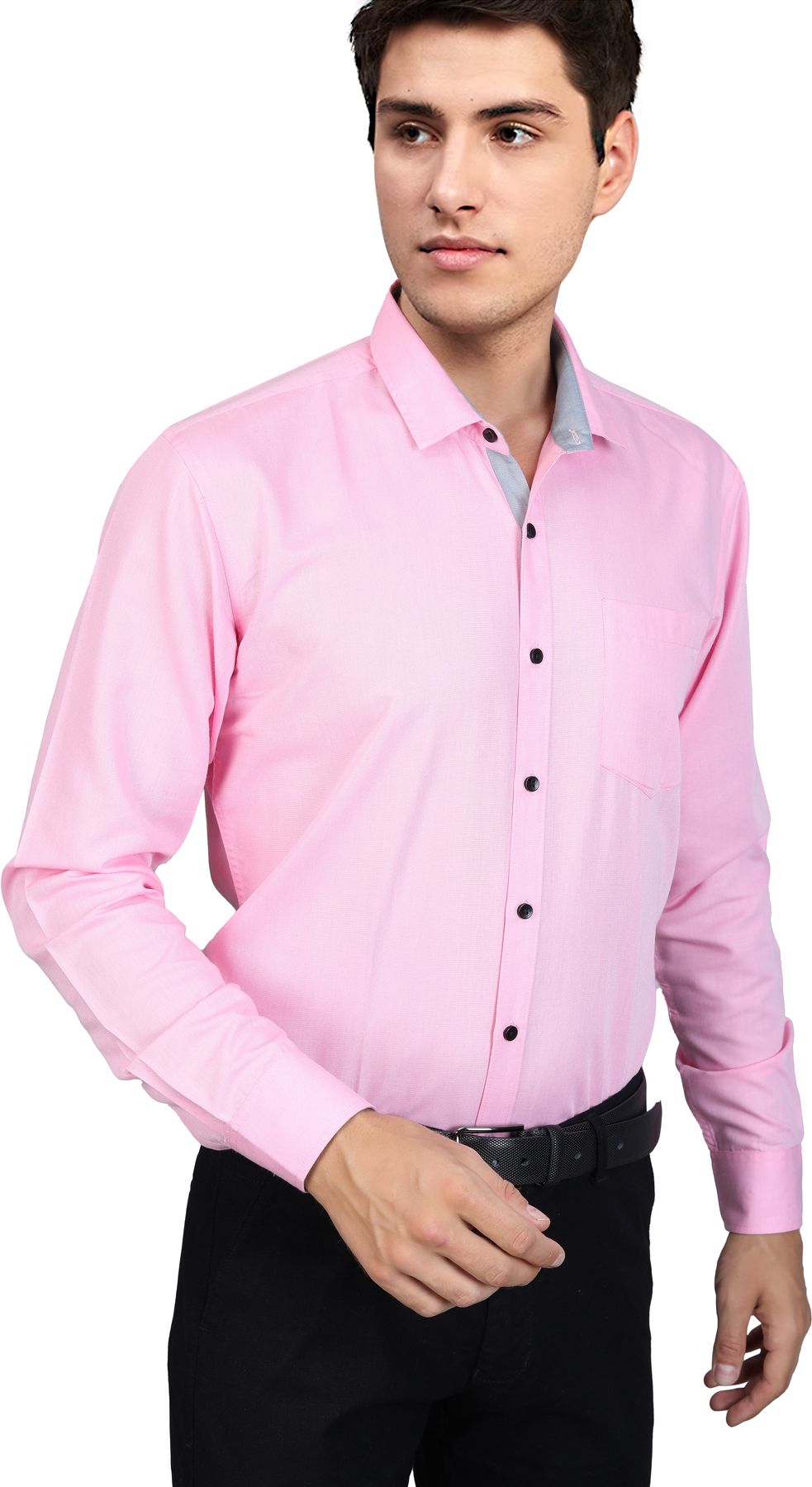     			Supersquad Cotton Blend Regular Fit Full Sleeves Men's Formal Shirt - Pink ( Pack of 1 )