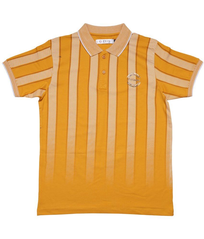     			Twix Mustard Cotton Blend Boy's Polo T-Shirt ( Pack of 1 )