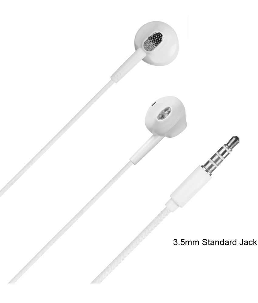     			hitage EB-39 THUNDER BASS 3.5 mm Wired Earphone In Ear Comfortable In Ear Fit White