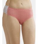 Jockey SW02 Women's Cotton Elastane Hipster - Assorted Prints(Pack of 2 - Color & Prints May Vary)