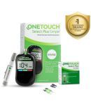 Onetouch Select Plus Simple Glucometer | Free 10 Test Strips + 10 Lancets + 1 Lancing Device