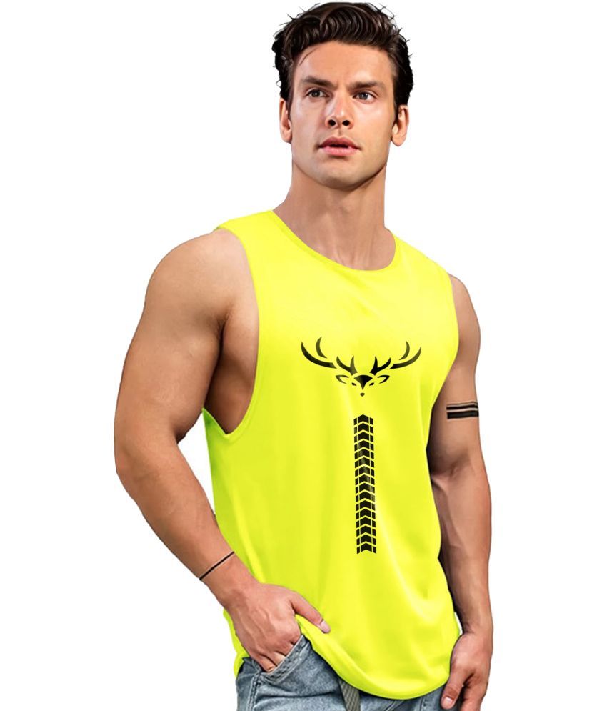     			AUSK Polyester Men's Vest ( Yellow )