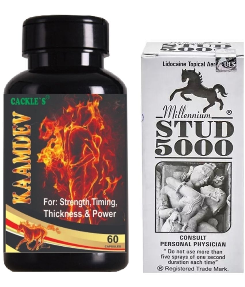     			Ayurvedic Kaamdev Pro Capsule 60no.s & Millennium Stud 5000 20g Only Use For Men