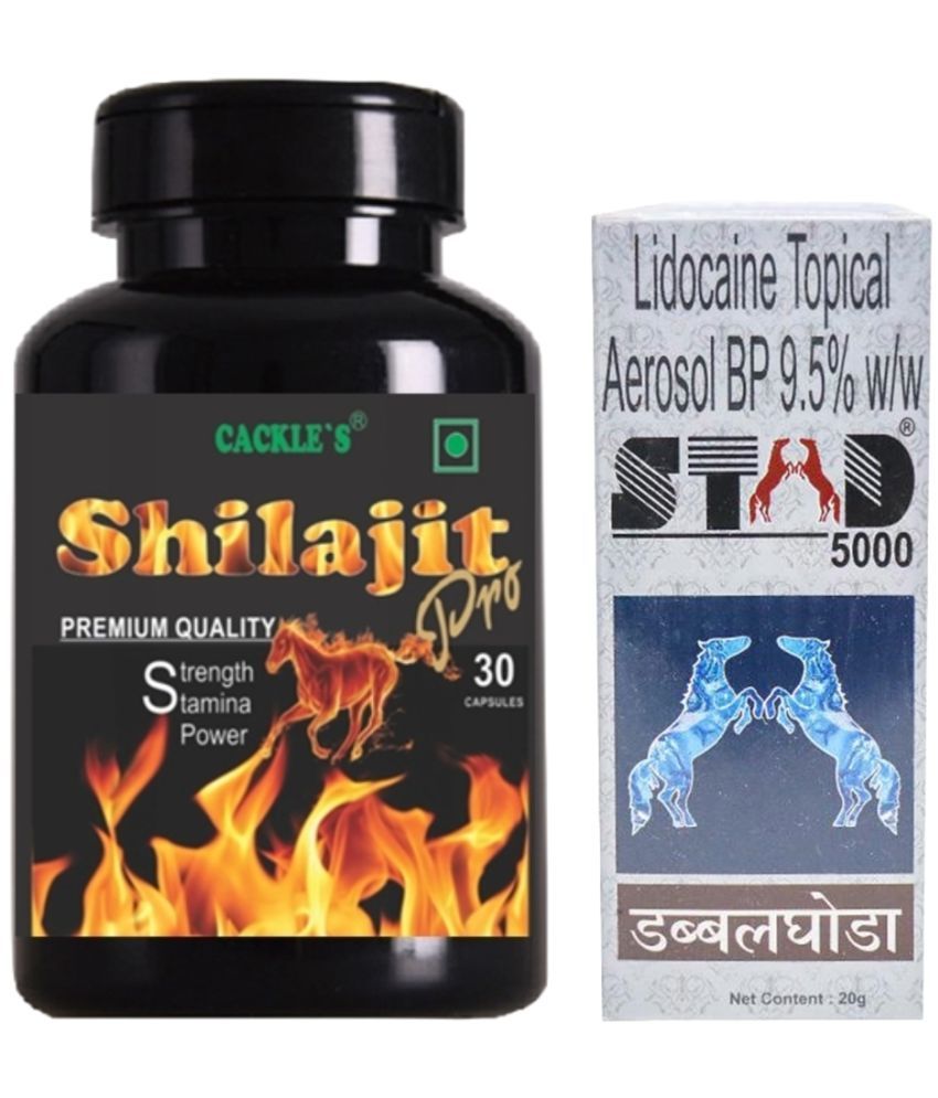     			Ayurvedic Shilajit Pro Capsule 60no.s & Stad 5000 Spray 20g Only Use For Men