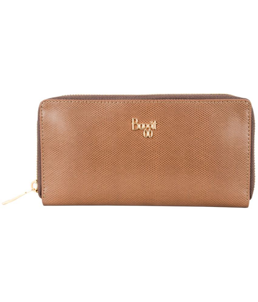     			Baggit PU Brown Women's Zip Around Wallet ( Pack of 1 )