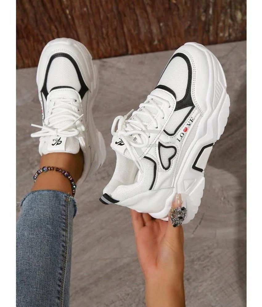     			Deals4you White Women's Sneakers