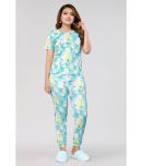 NightBlue Blue Crepe Women's Nightwear Nightsuit Sets ( Pack of 1 )