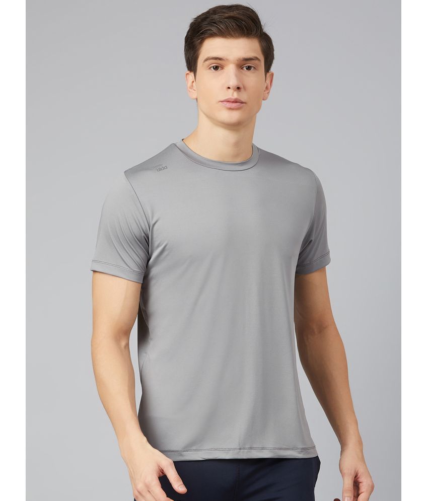     			Dida Sportswear Stone Grey Polyester Regular Fit Men's Sports T-Shirt ( Pack of 1 )