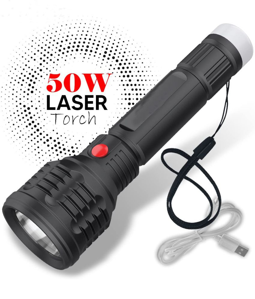     			Rock Light - 50W Rechargeable Flashlight Torch ( Pack of 1 )