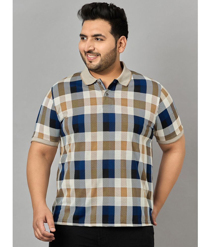     			AUSTIVO Cotton Blend Regular Fit Checks Half Sleeves Men's Polo T Shirt - Multicolor ( Pack of 1 )