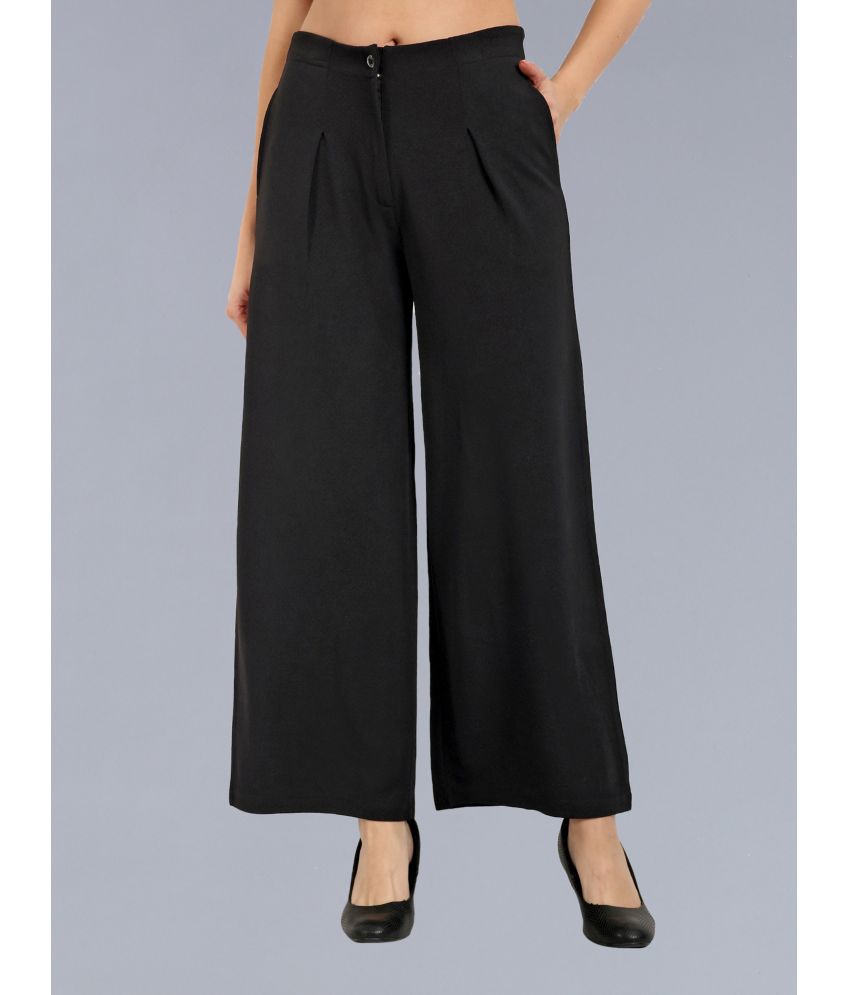     			Anjir Black Polyester Wide Leg Women's Casual Pants ( Pack of 1 )