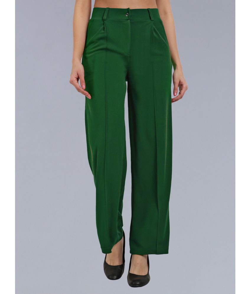     			Anjir Olive Polyester Wide Leg Women's Formal Pants ( Pack of 1 )