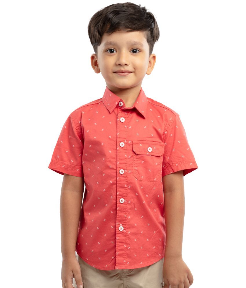     			BOYS PRINTED COTTON REULAR FIT CASUAL SHIRT