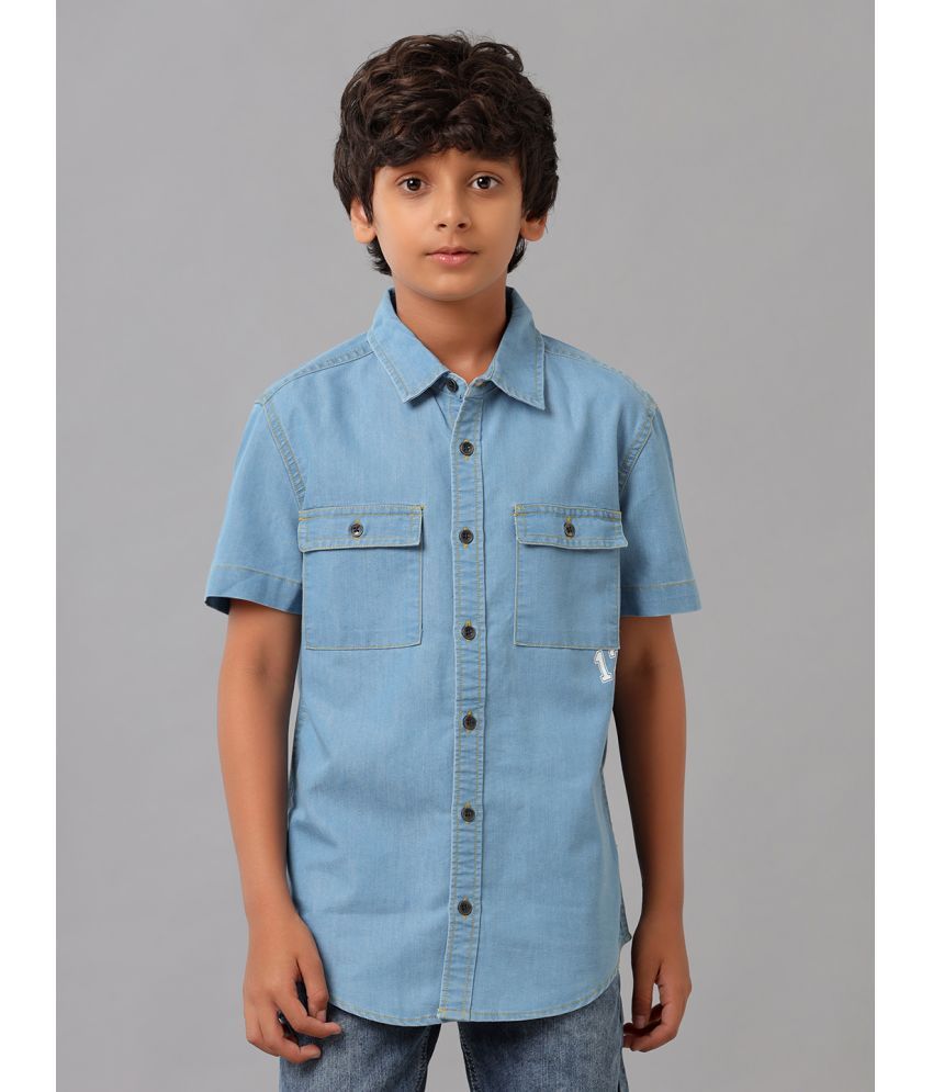     			Under Fourteen Only Single 100% Cotton Half Sleeves Shirt ( Blue )