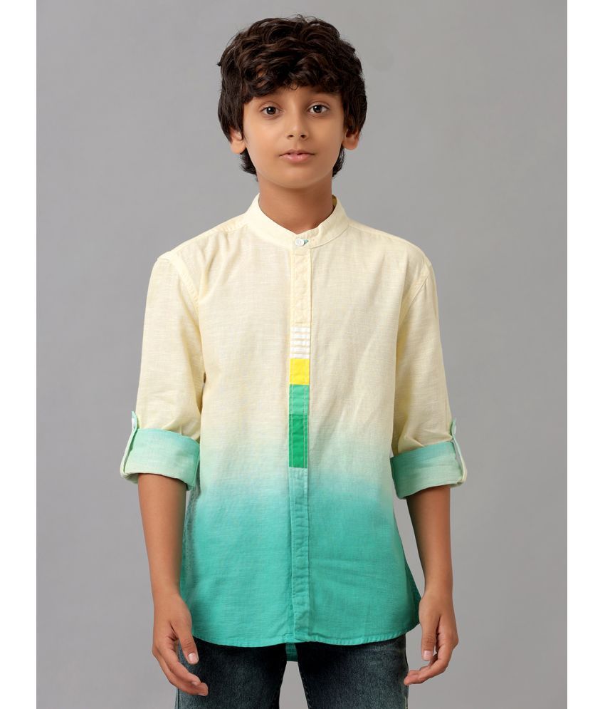     			Under Fourteen Only Pack of 1 Boys 100% Cotton Full Sleeves Shirt ( Yellow )