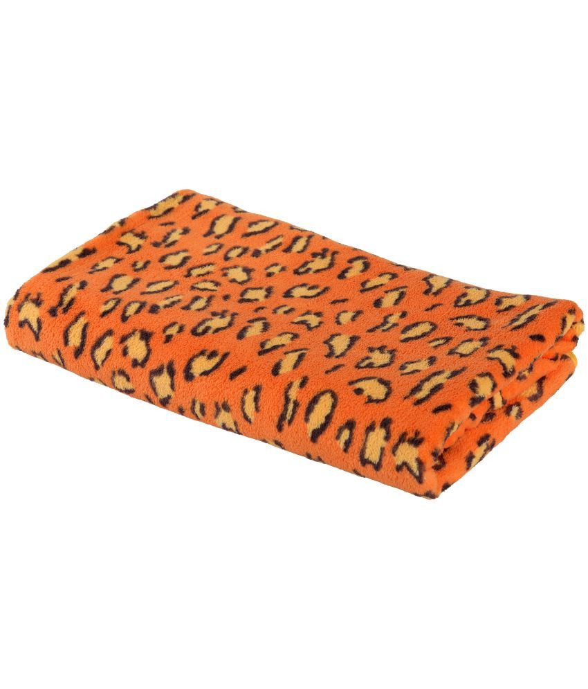     			Satisfyn Microfibre Animal 400 -GSM Bath Towel ( Pack of 1 ) - Orange