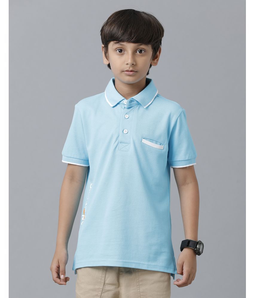     			Under Fourteen Only Blue Cotton Blend Boy's Polo T-Shirt ( Pack of 1 )
