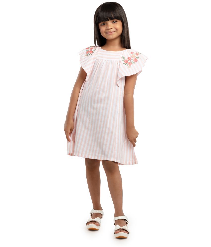     			Under Fourteen Only Pink Cotton Girls A-line Dress ( Pack of 1 )