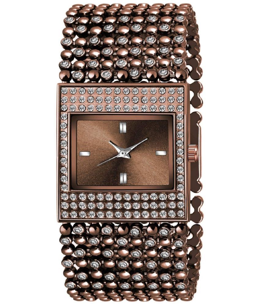     			Viser Brown Metal Analog Womens Watch