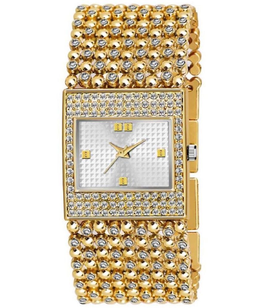     			Viser Gold Metal Analog Womens Watch